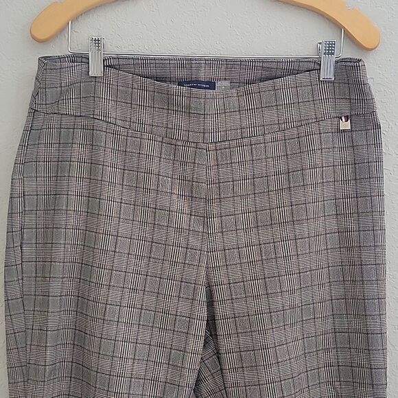 Tommy Hilfiger 14 womens fall crop stretchy plaid pull on pants - Picture 3 of 11
